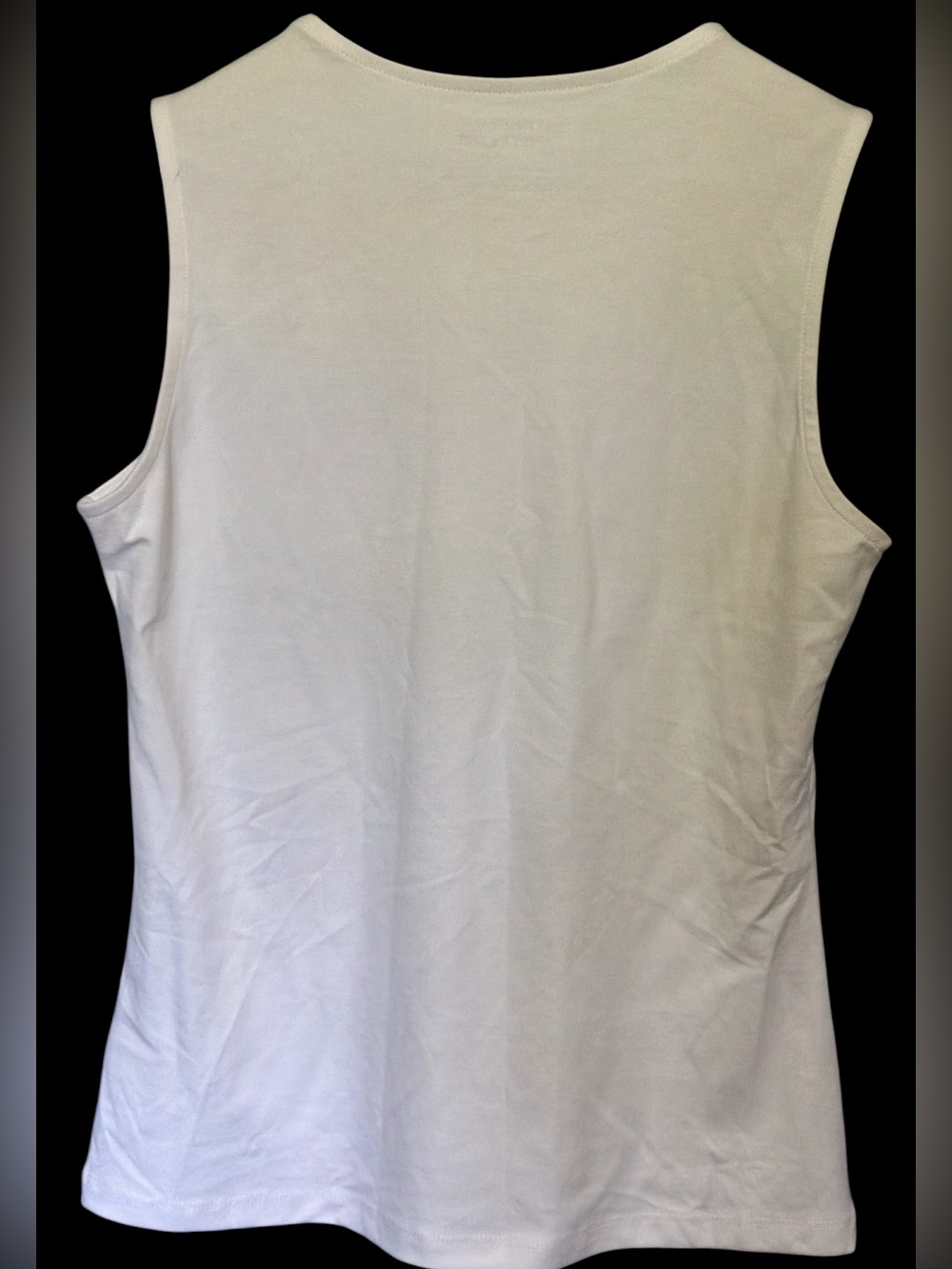 Adrienne Vittadini Ponte White Sleeveless Crewneck Tank Size Small - Picture 2 of 5